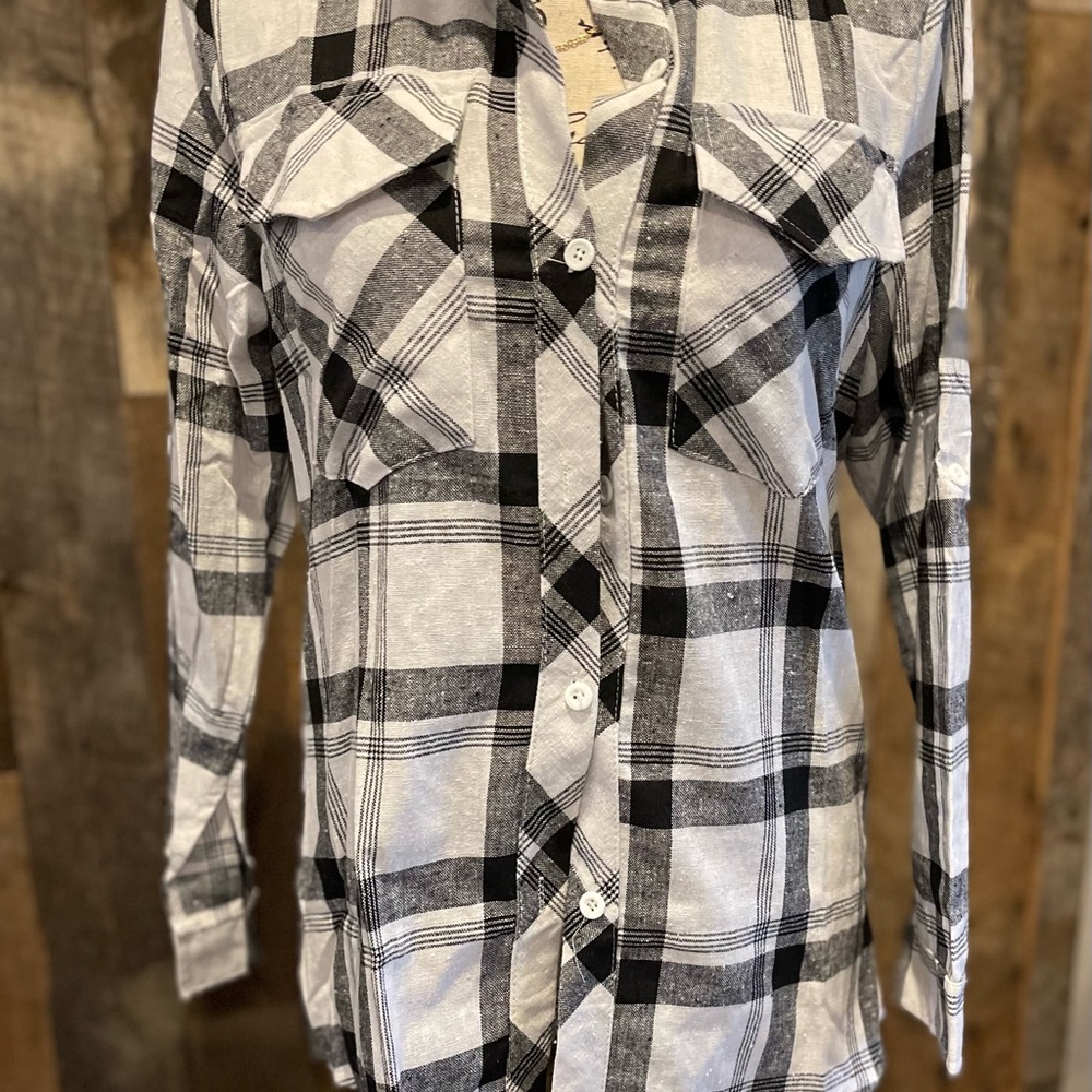 Cotton button long sleeve shirt